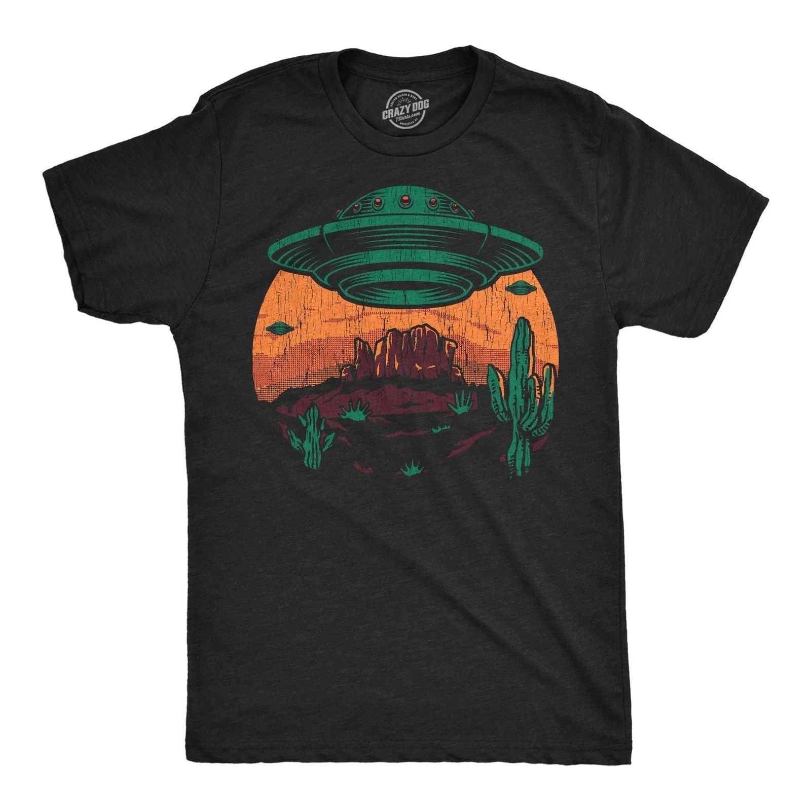 Mens Funny T Shirts Desert UFOs Sarcastic Alien Graphic Novelty Tee For Men Unisex T-shirt, Sweatshirt, Hoodie, Long Sleeve Tee - T-Shirt, Sweatshirt, Hoodie