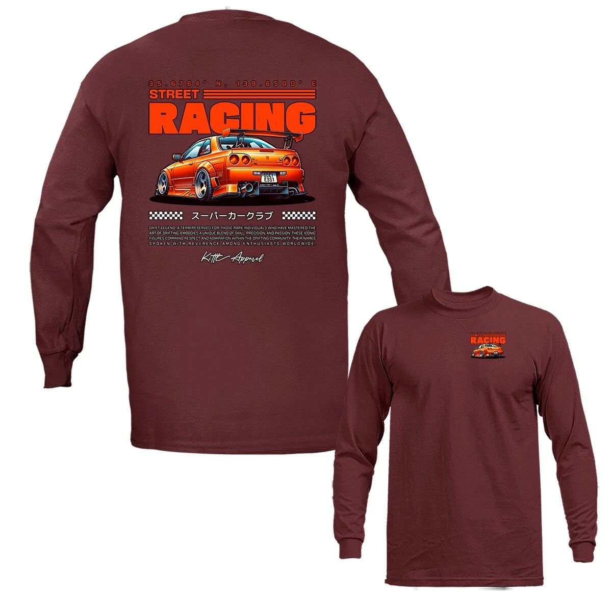 Street Racing Urban Imported Tuned Custom JDM Sports Car Graphic Long Sleeve Unisex T-shirt, Sweatshirt, Hoodie, Long Sleeve Tee - T-Shirt, Sweatshirt, Hoodie