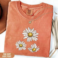 Comfort Colors Checkered Flowers Tee Aesthetic Retro Floral Graphic Shirt Unisex T-shirt, Sweatshirt, Hoodie, Long Sleeve Tee - T-Shirt, Sweatshirt, Hoodie