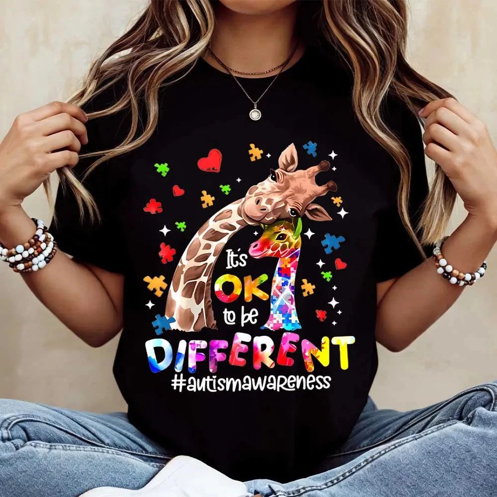 Ok To Be Different Autism Awareness T-Shirt | Inspirational Quote Tee Unisex T-shirt, Sweatshirt, Hoodie, Long Sleeve Tee - T-Shirt, Sweatshirt, Hoodie