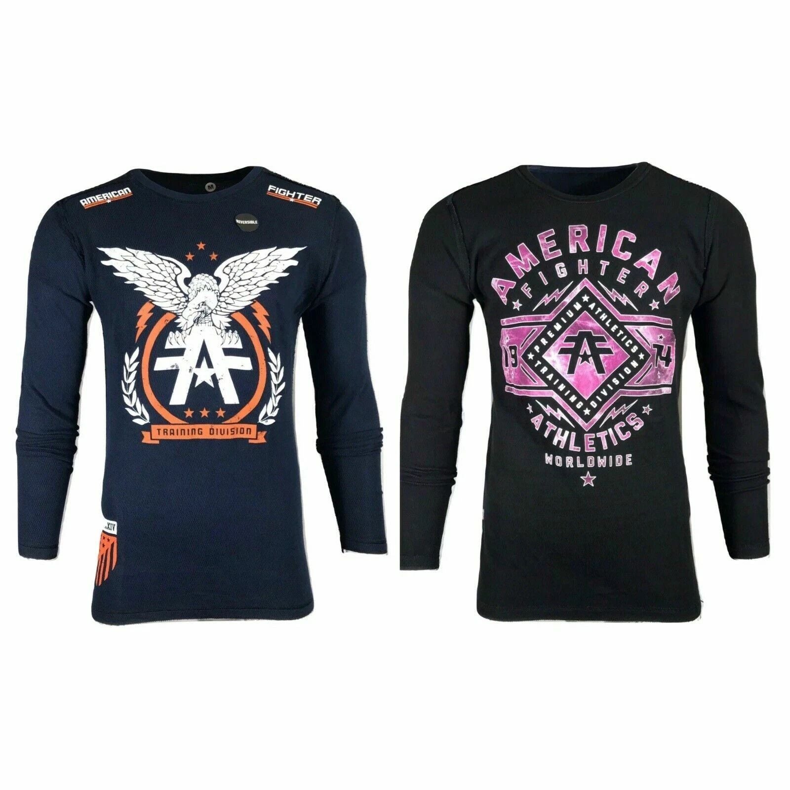 AMERICAN FIGHTER Men's Reversible Thermal Shirt TAKE FLIGHT Athletic Biker Unisex T-shirt, Sweatshirt, Hoodie, Long Sleeve Tee - T-Shirt, Sweatshirt, Hoodie