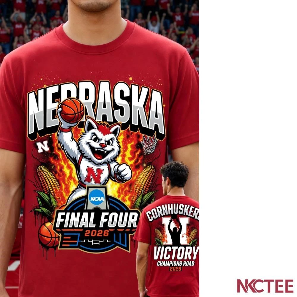 NKCtees 2026 NCAA Tournament Final Four Nebraska Cornhuskers mens basketball shirt Unisex T-shirt, Sweatshirt, Hoodie, Long Sleeve Tee - T-Shirt, Sweatshirt, Hoodie