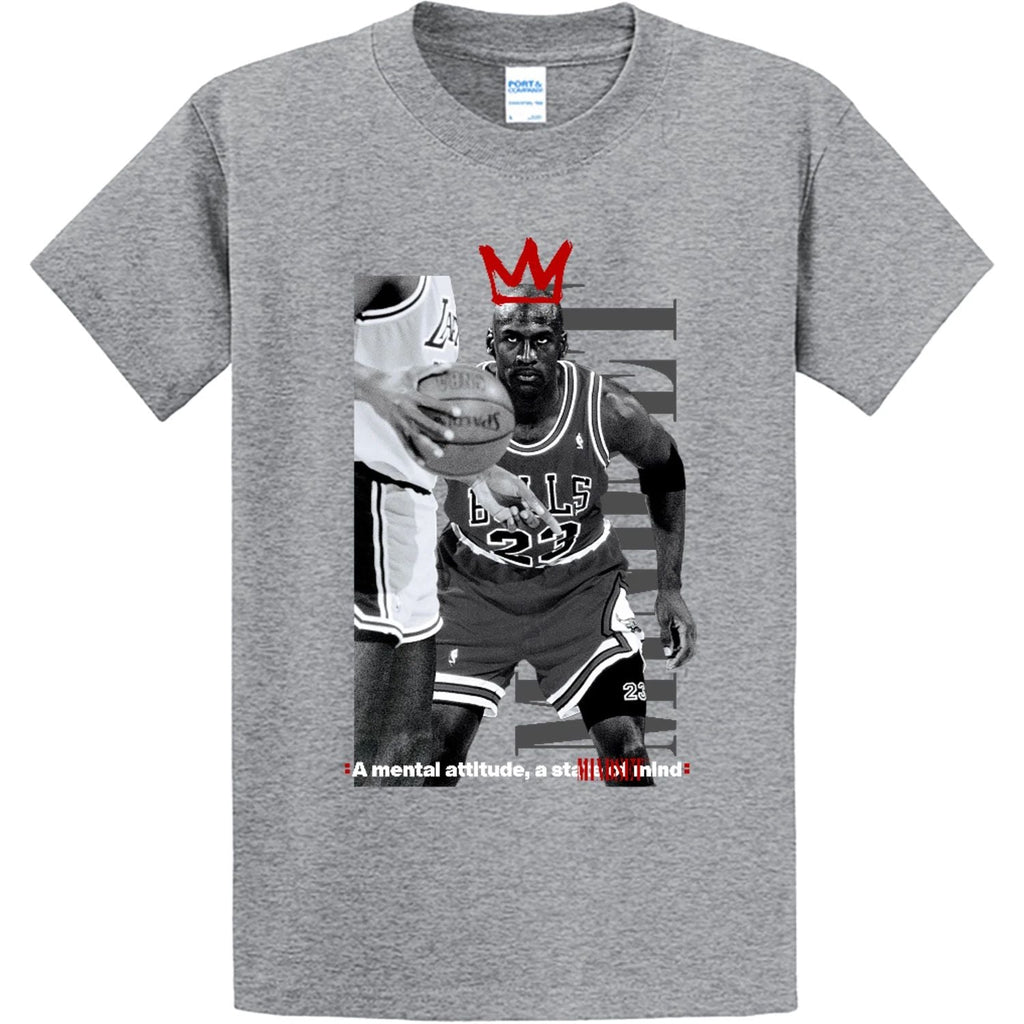 NEW STREETWEAR ON DEMAND 23 MJ MINDSET V.2 GREY TEE SHIRT SM-4XLARGE MADE IN USA Unisex T-shirt, Sweatshirt, Hoodie, Long Sleeve Tee - T-Shirt, Sweatshirt, Hoodie