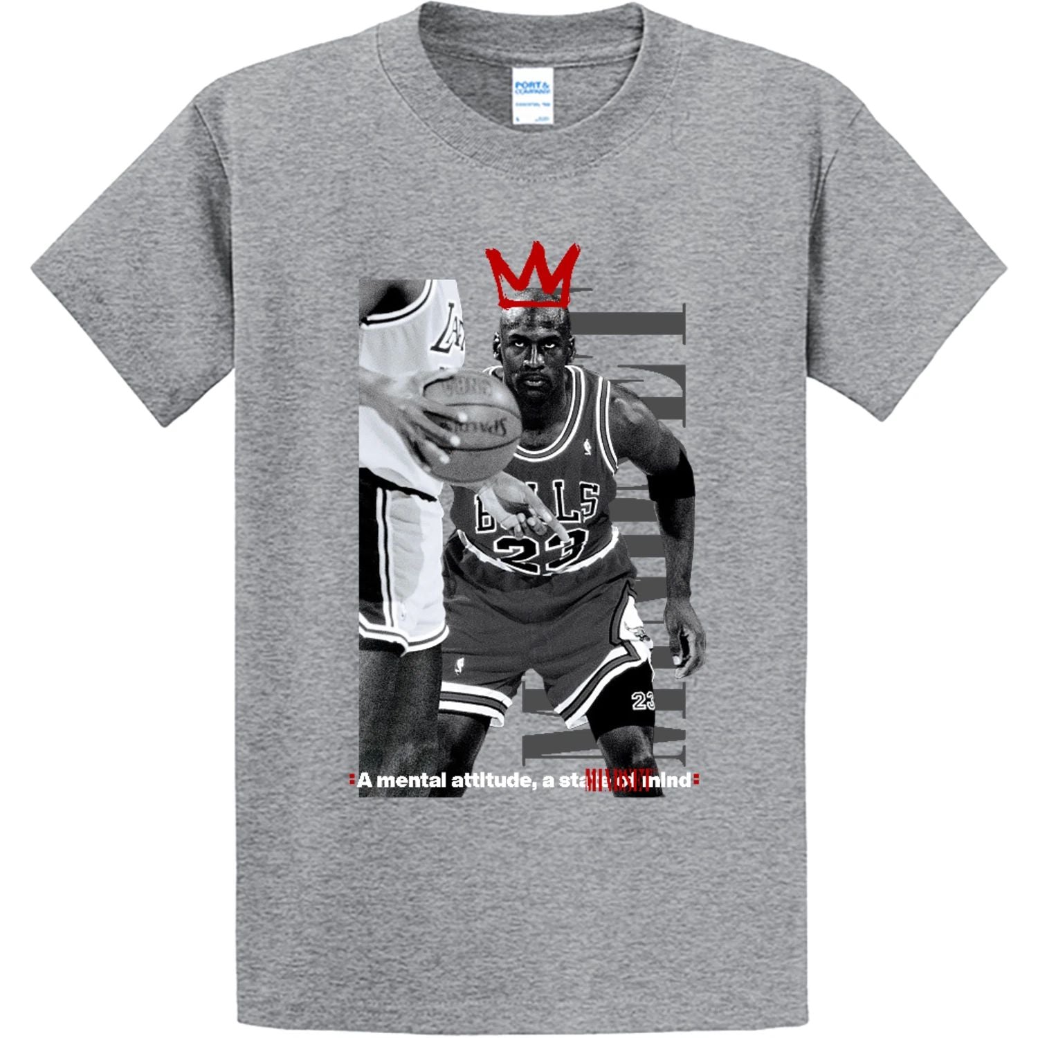 NEW STREETWEAR ON DEMAND 23 MJ MINDSET V.2 GREY TEE SHIRT SM-4XLARGE MADE IN USA Unisex T-shirt, Sweatshirt, Hoodie, Long Sleeve Tee - T-Shirt, Sweatshirt, Hoodie