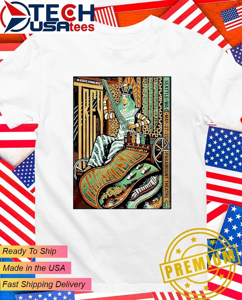 Trey Anastasio May 27 2026 in Seattle WA shirt Unisex T-shirt, Sweatshirt, Hoodie, Long Sleeve Tee - T-Shirt, Sweatshirt, Hoodie