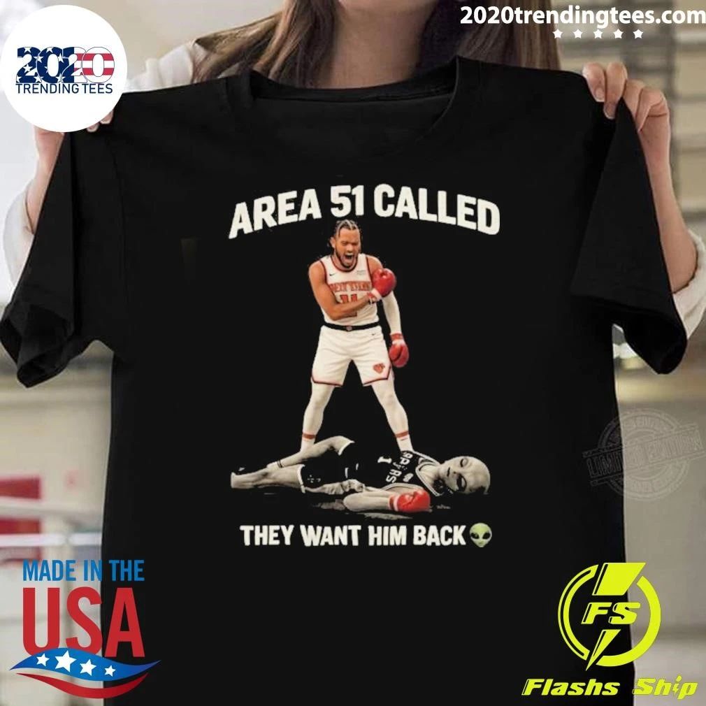 NY Knicks Area 51 Called They Want Him Back Boxing Shirt Unisex T-shirt, Sweatshirt, Hoodie, Long Sleeve Tee - T-Shirt, Sweatshirt, Hoodie
