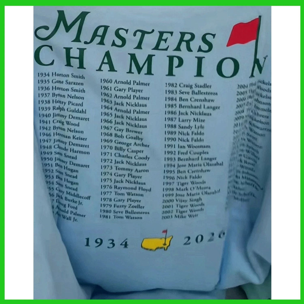 SALE 30% - 2026 Augusta National Masters Champions All Winners 2-sided T shirt Unisex T-shirt, Sweatshirt, Hoodie, Long Sleeve Tee - T-Shirt, Sweatshirt, Hoodie