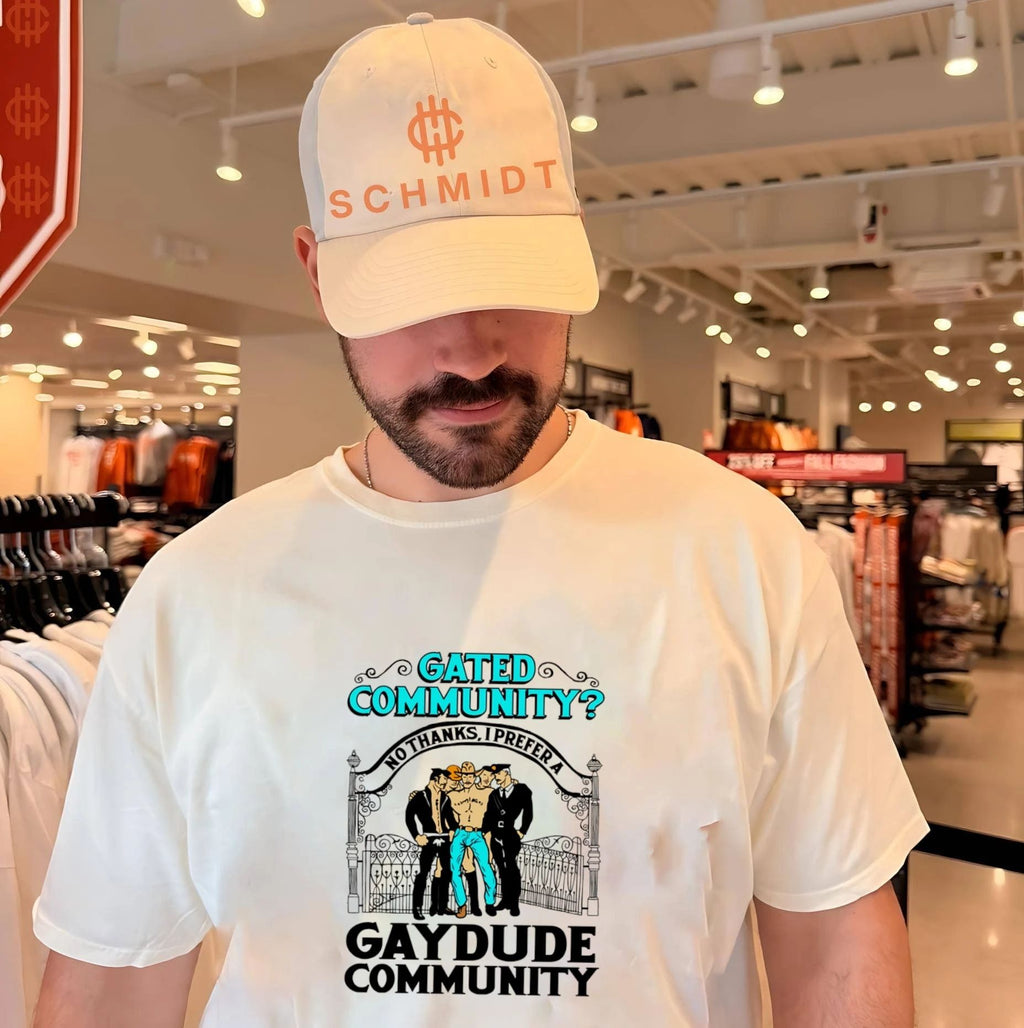 Gated community no thanks I prefer a gay dude community shirt Unisex T-shirt, Sweatshirt, Hoodie, Long Sleeve Tee - T-Shirt, Sweatshirt, Hoodie
