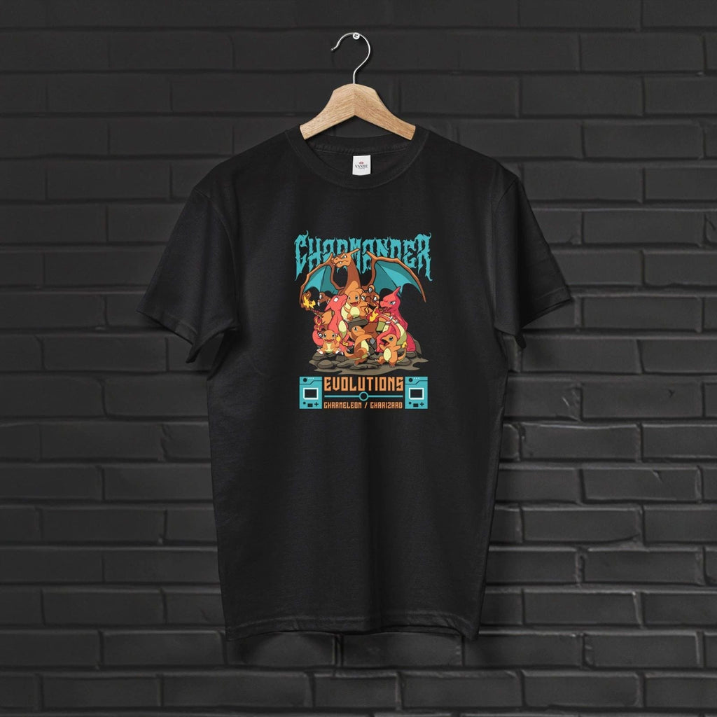 Charmander Evolution Graphic Tee Shirt Charmeleon Charizard Mens Streetwear Top Unisex T-shirt, Sweatshirt, Hoodie, Long Sleeve Tee - T-Shirt, Sweatshirt, Hoodie