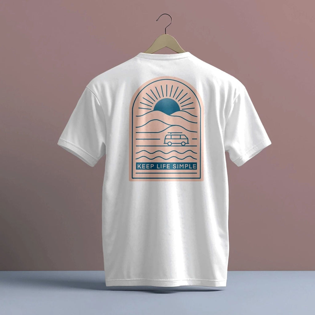 KEEP LIFE SIMPLE LIGHT PINK DESIGN HIGH QUALITY HEAVY COTTON T-SHIRT (UNISEX) Unisex T-shirt, Sweatshirt, Hoodie, Long Sleeve Tee - T-Shirt, Sweatshirt, Hoodie