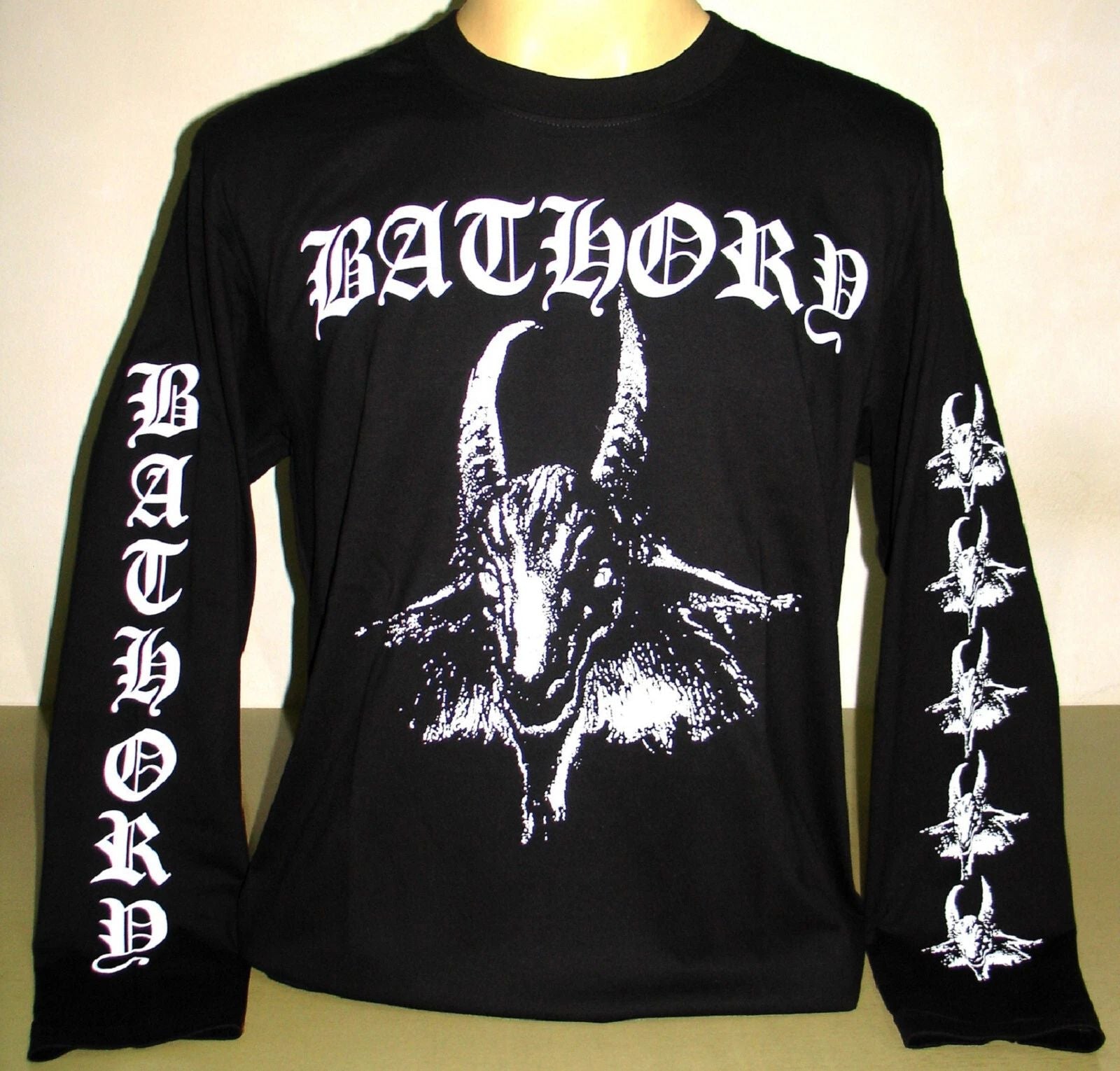 Bathory First Album Goat Long Sleeve T-Shirt Size S M L XL 2XL 3XL Black Metal Unisex T-shirt, Sweatshirt, Hoodie, Long Sleeve Tee - T-Shirt, Sweatshirt, Hoodie
