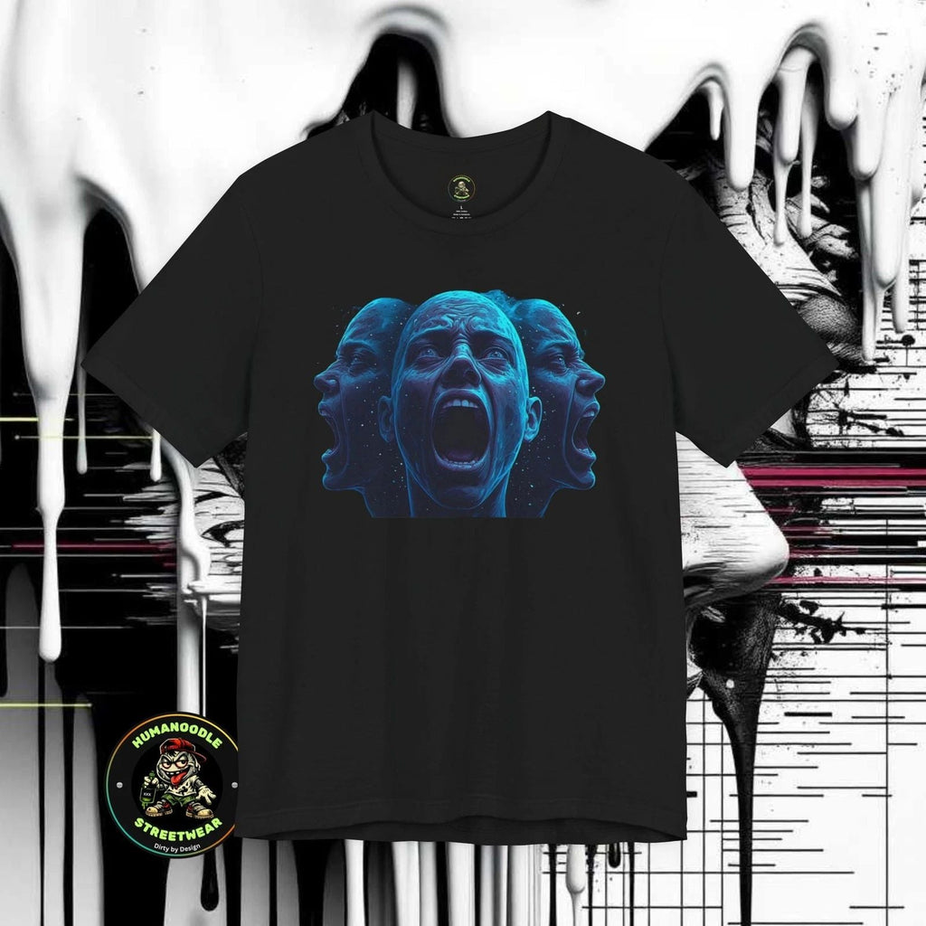 Three-Headed Scream Statue Dark Blue Horror Tee Unisex T-shirt, Sweatshirt, Hoodie, Long Sleeve Tee - T-Shirt, Sweatshirt, Hoodie