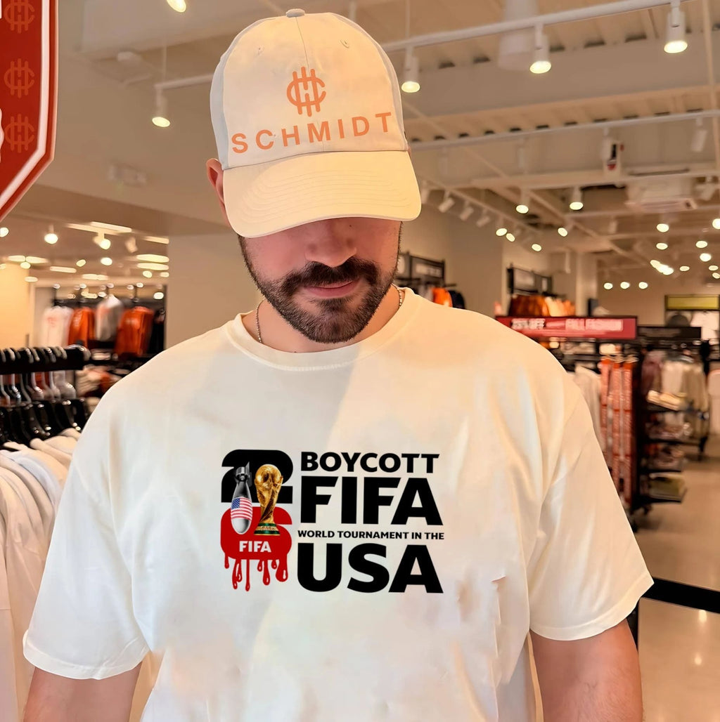 Boycott Fifa World Tournament in USA World Cup shirt Unisex T-shirt, Sweatshirt, Hoodie, Long Sleeve Tee - T-Shirt, Sweatshirt, Hoodie