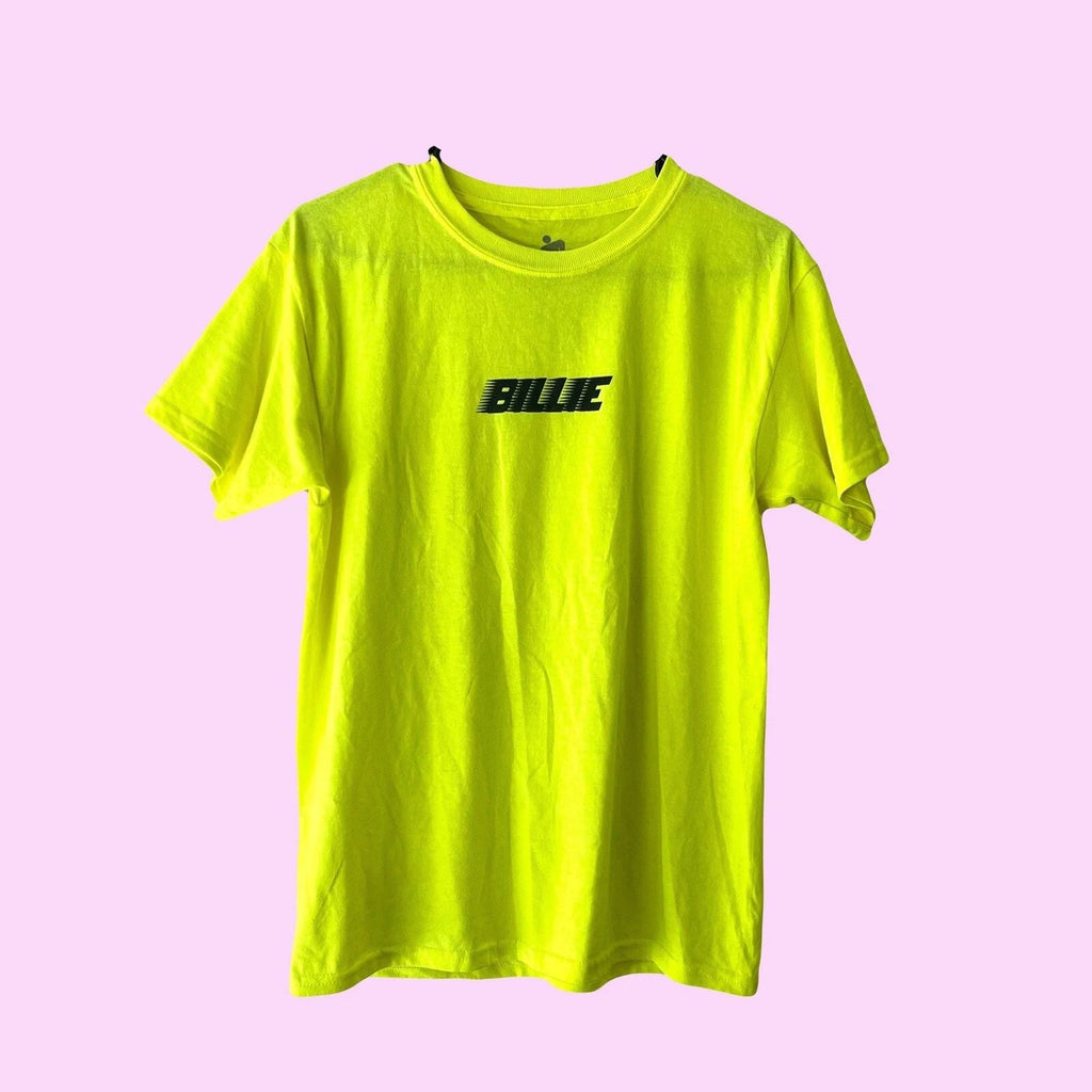 Billie Eilish Neon Fluorescent Yellow Simple Logo Band T Shirt Unisex Size XS Unisex T-shirt, Sweatshirt, Hoodie, Long Sleeve Tee - T-Shirt, Sweatshirt, Hoodie