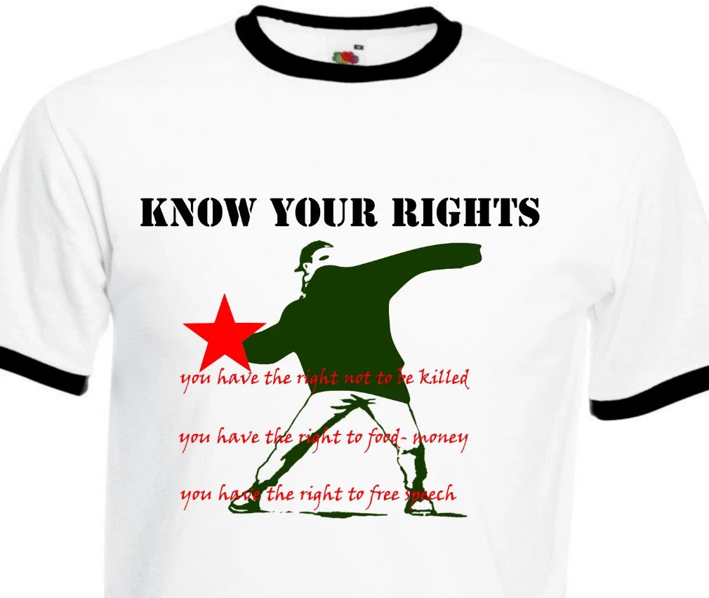 the clash t shirt, Know your rights, Joe strummer, retro punk, cotton shirt Unisex T-shirt, Sweatshirt, Hoodie, Long Sleeve Tee - T-Shirt, Sweatshirt, Hoodie