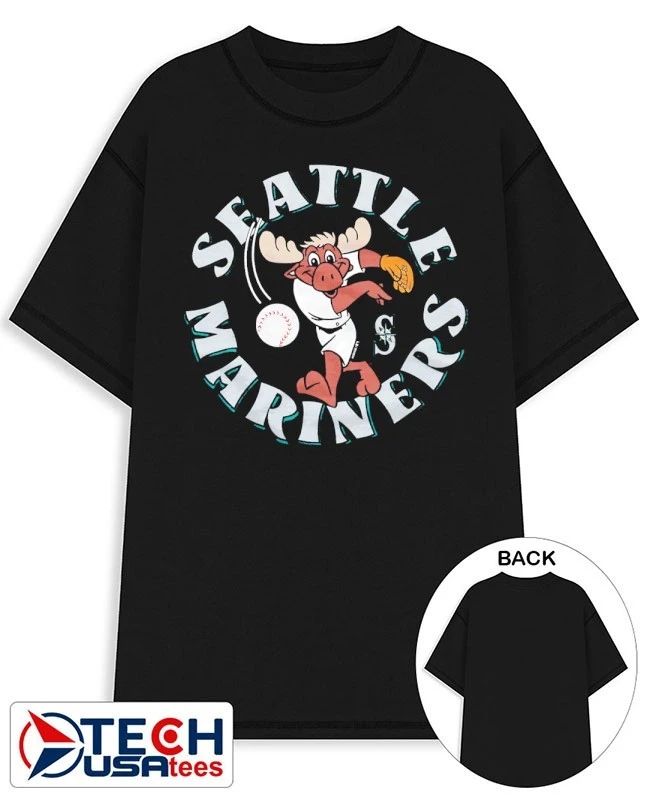 Seattle Mariners Mariner Moose mascot shirt by homage Unisex T-shirt, Sweatshirt, Hoodie, Long Sleeve Tee - T-Shirt, Sweatshirt, Hoodie