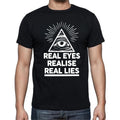 Real Eyes Realise Real Lies Illuminati Triangle T shirt tee Unisex T-shirt, Sweatshirt, Hoodie, Long Sleeve Tee - T-Shirt, Sweatshirt, Hoodie