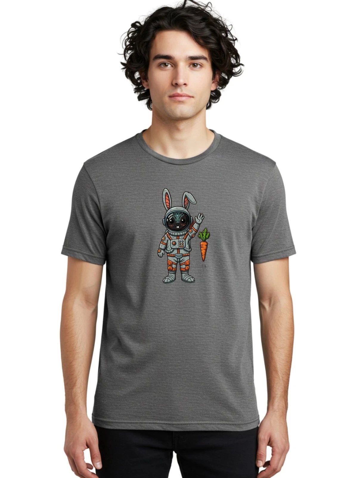 Astronaut-Rabbit-5 Mens Graphic Tee, 100% Cotton, Casual Summer Wear Unisex T-shirt, Sweatshirt, Hoodie, Long Sleeve Tee - T-Shirt, Sweatshirt, Hoodie