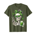 Skull Sunglass Messy Bun Irish Funny St Patrick_s Day Women T-Shirt Unisex T-shirt, Sweatshirt, Hoodie, Long Sleeve Tee - T-Shirt, Sweatshirt, Hoodie