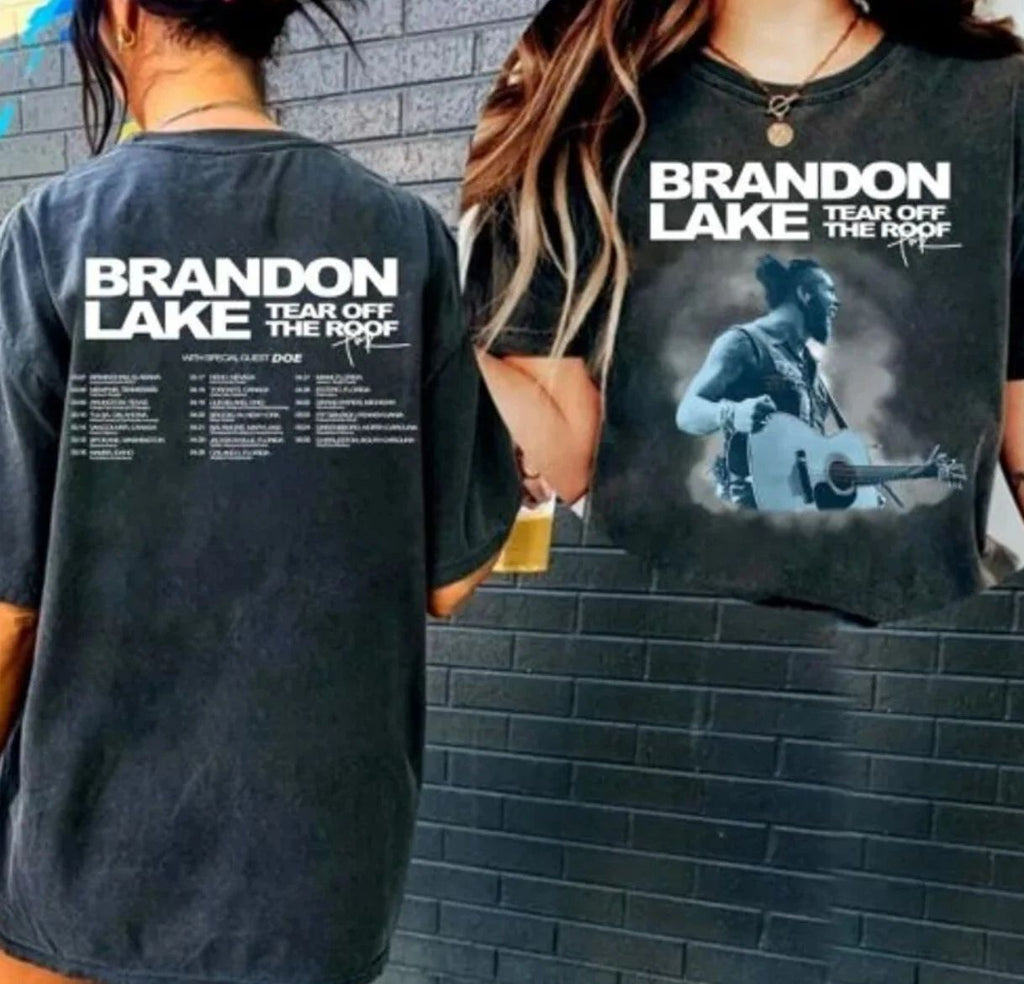 Brandon Lake Music Tour 2024 Graphic Tee Shirt, 2 sided t shirt Unisex T-shirt, Sweatshirt, Hoodie, Long Sleeve Tee - T-Shirt, Sweatshirt, Hoodie