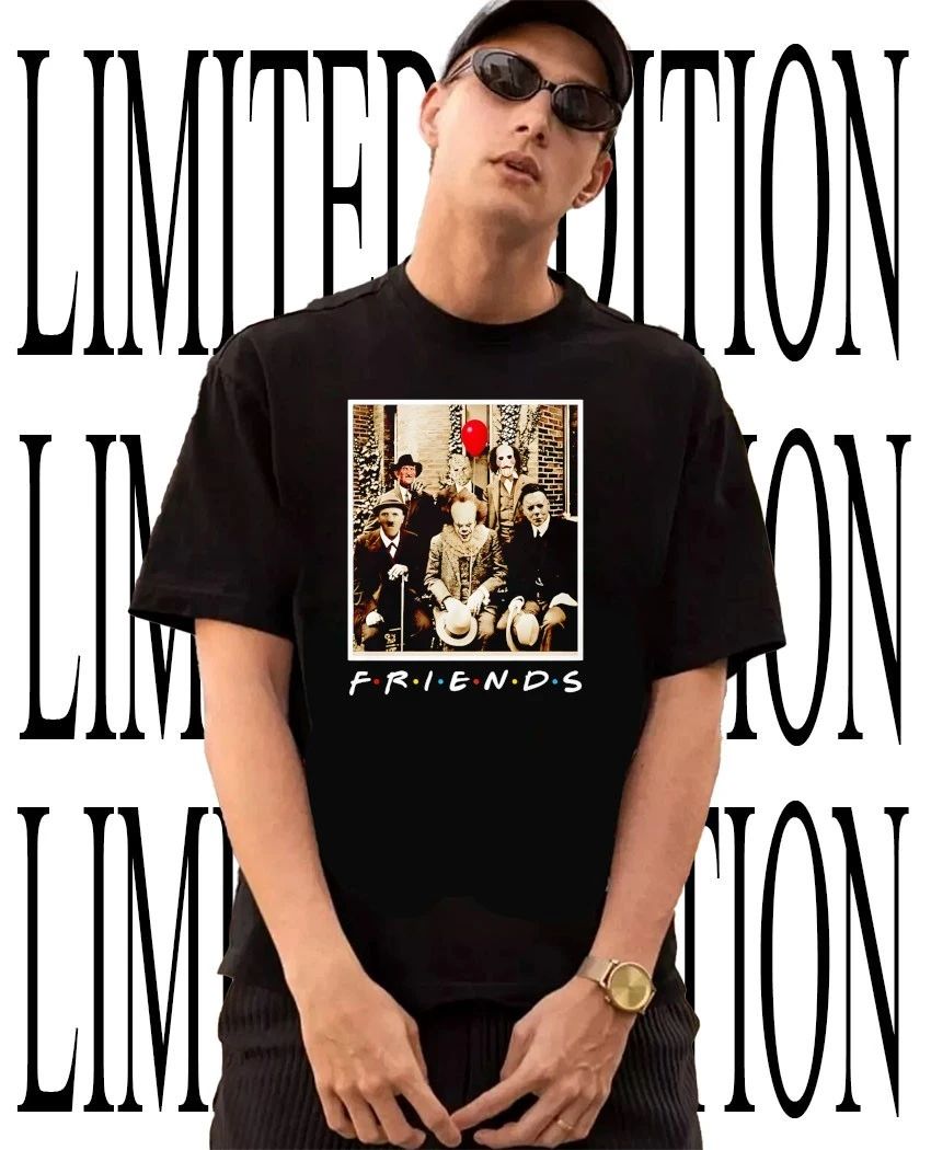 Horror Villains Friends Parody Vintage Group Photo shirt Unisex T-shirt, Sweatshirt, Hoodie, Long Sleeve Tee - T-Shirt, Sweatshirt, Hoodie