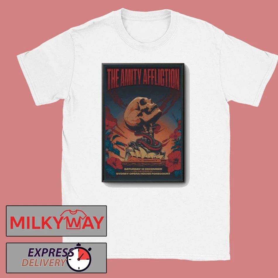 The Amity Affliction In Sydney AUS On Dec 12 2026 Poster shirt Unisex T-shirt, Sweatshirt, Hoodie, Long Sleeve Tee - T-Shirt, Sweatshirt, Hoodie