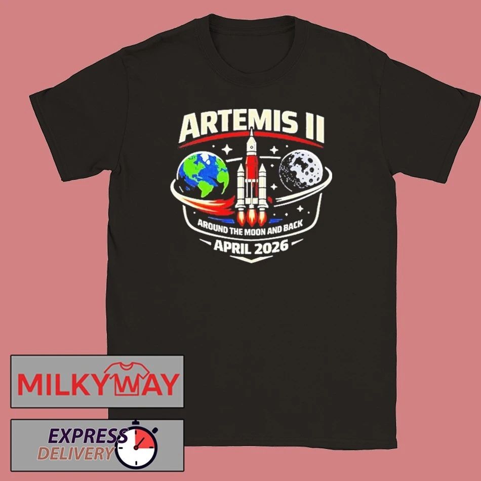 NASA Artemis II Around The Moon And Back On April 2026 shirt Unisex T-shirt, Sweatshirt, Hoodie, Long Sleeve Tee - T-Shirt, Sweatshirt, Hoodie
