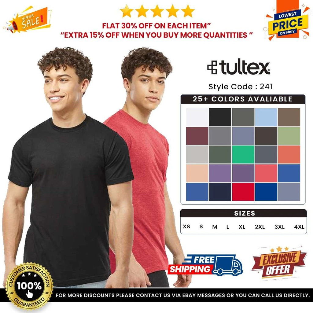 Tultex  241 Unisex 65% Polyester 35% USA Ringspun Cotton Poly-Rich T-Shirt Unisex T-shirt, Sweatshirt, Hoodie, Long Sleeve Tee - T-Shirt, Sweatshirt, Hoodie