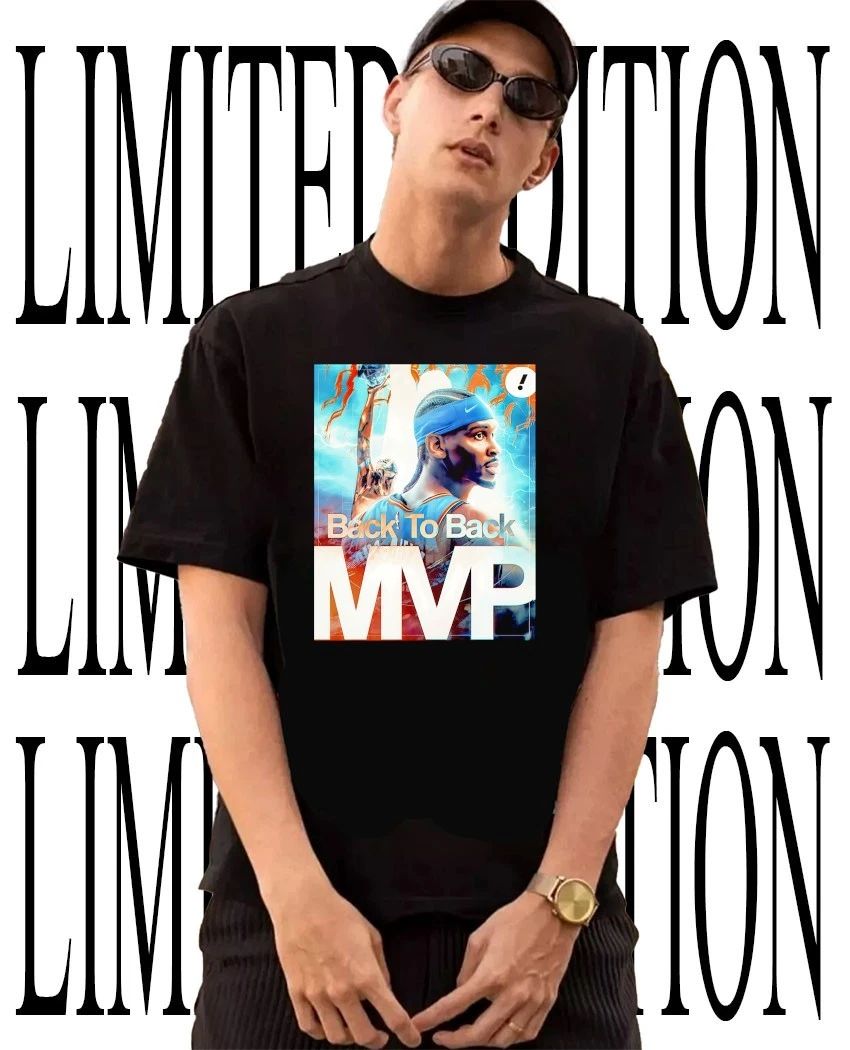 Back To Back MVP Shai Gilgeous-Alexander OKC Thunder 2026 shirt Unisex T-shirt, Sweatshirt, Hoodie, Long Sleeve Tee - T-Shirt, Sweatshirt, Hoodie