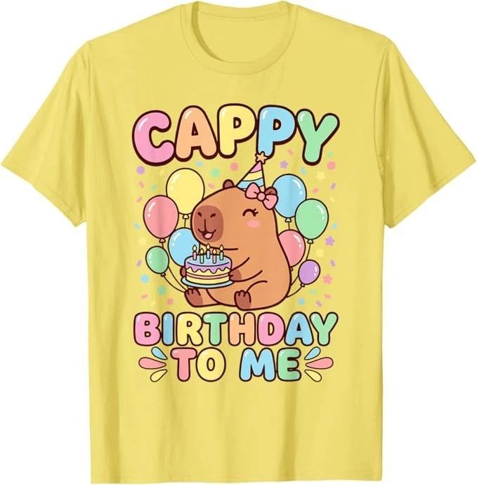 Cappy Birthday Capybara Birthday to Me T-Shirt Unisex T-shirt, Sweatshirt, Hoodie, Long Sleeve Tee - T-Shirt, Sweatshirt, Hoodie