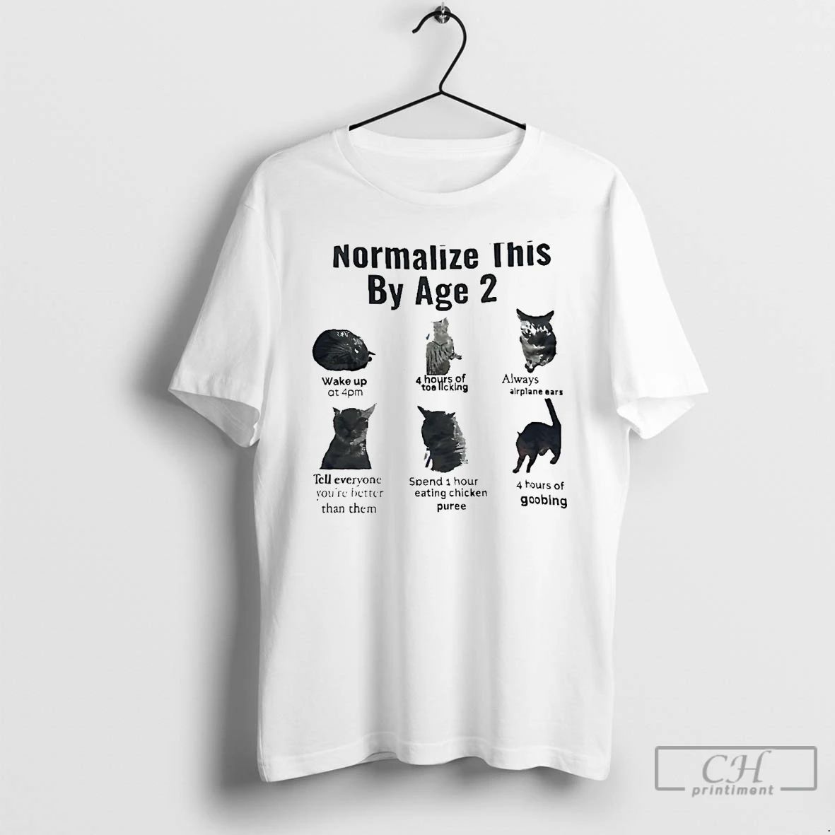 Classic Cat Normalize This By Age 2 T Shirts Unisex T-shirt, Sweatshirt, Hoodie, Long Sleeve Tee - T-Shirt, Sweatshirt, Hoodie