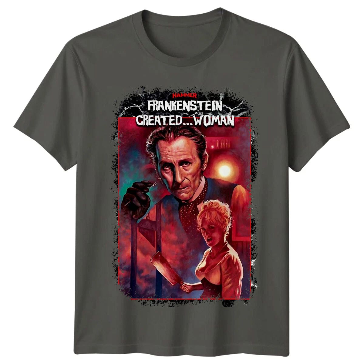 Frankenstein Created Woman (1967) Movie Poster Inspired T-Shirt Retro 80s Tee Unisex T-shirt, Sweatshirt, Hoodie, Long Sleeve Tee - T-Shirt, Sweatshirt, Hoodie