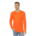 Orange Vibrant Mens Long Sleeve Shirt | Casual Wear, Everyday Comfort, Stylish Unisex T-shirt, Sweatshirt, Hoodie, Long Sleeve Tee - T-Shirt, Sweatshirt, Hoodie