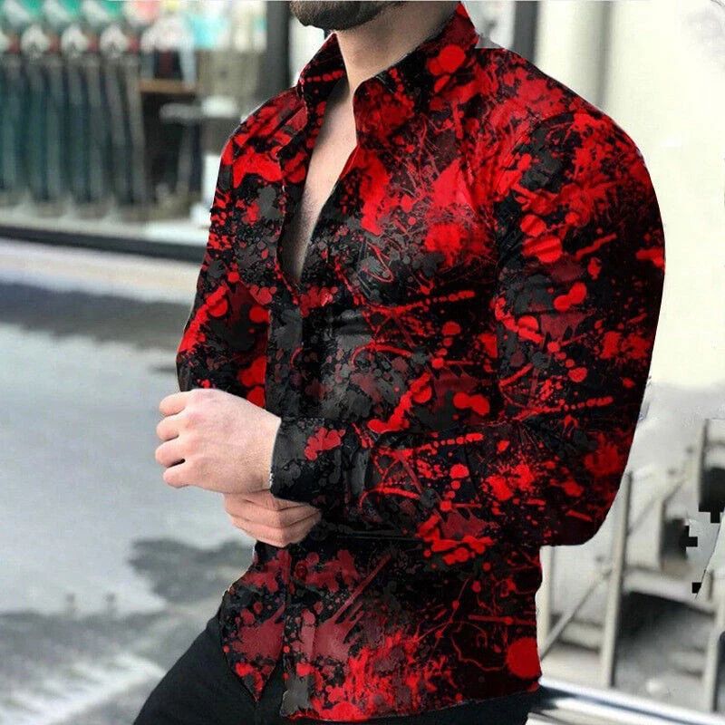 New Men's Shirt Fashion Casual Printed Trendy Long Shirt Unisex T-shirt, Sweatshirt, Hoodie, Long Sleeve Tee - T-Shirt, Sweatshirt, Hoodie
