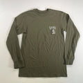 Vans T-Shirt Mens Small Olive Green Cotton Long Sleeve Graphic Print Classic Fit Unisex T-shirt, Sweatshirt, Hoodie, Long Sleeve Tee - T-Shirt, Sweatshirt, Hoodie
