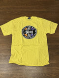 Stussy Built in USA Circle Logo T-Shirt Medium Vintage Yellow Brand New Unisex T-shirt, Sweatshirt, Hoodie, Long Sleeve Tee - T-Shirt, Sweatshirt, Hoodie