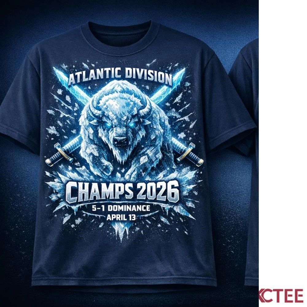 Buffalo Sabres Atlantic Division Champions 2026 T-Shirt  Frozen Dynasty Edition Unisex T-shirt, Sweatshirt, Hoodie, Long Sleeve Tee - T-Shirt, Sweatshirt, Hoodie
