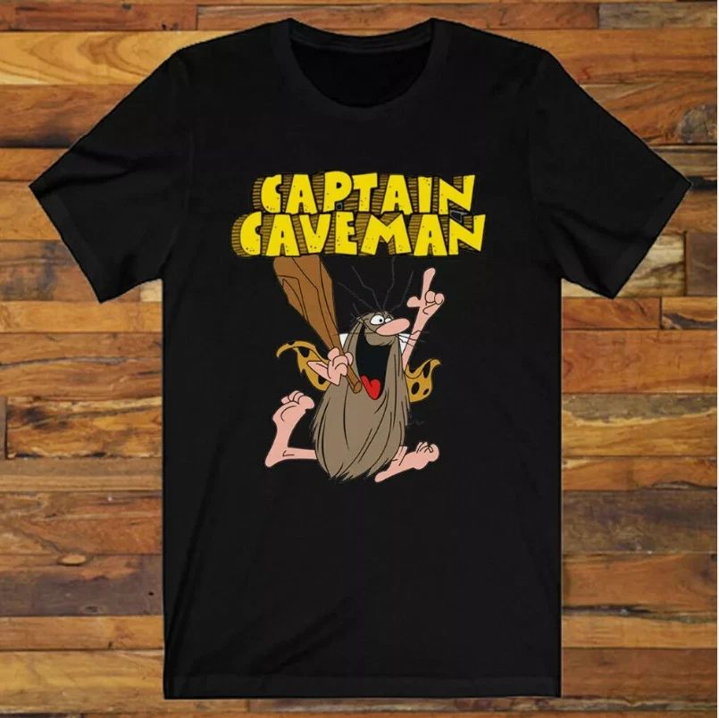 Captain Caveman Main black T Shirt All Size S-5XL Unisex T-shirt, Sweatshirt, Hoodie, Long Sleeve Tee - T-Shirt, Sweatshirt, Hoodie