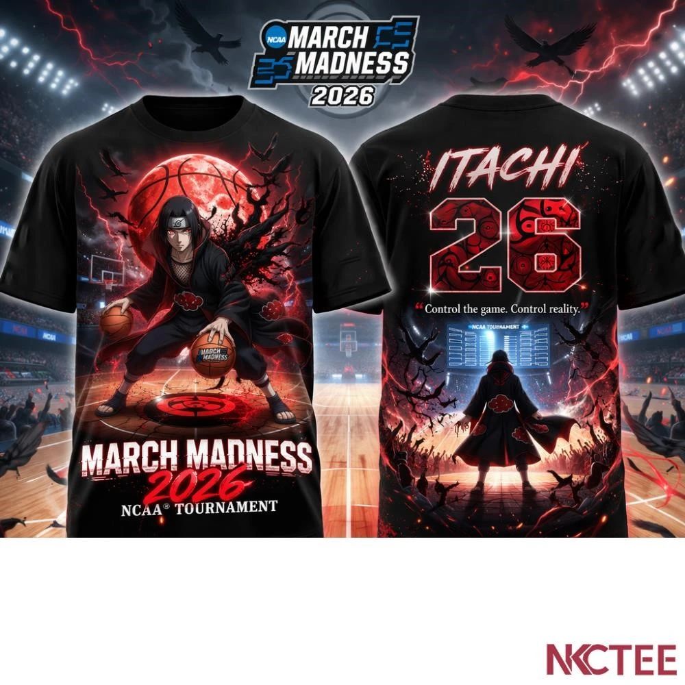 NKCtees Itachi Shadow Court March Madness 2026 NCAA Anime Graphic Tee Unisex T-shirt, Sweatshirt, Hoodie, Long Sleeve Tee - T-Shirt, Sweatshirt, Hoodie