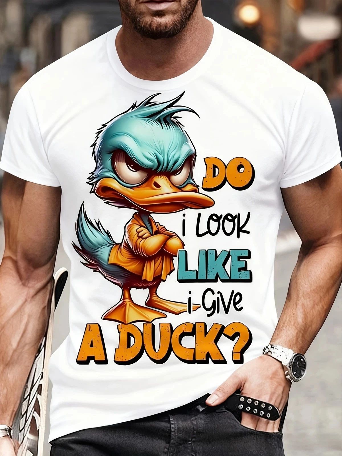 Do I Look Like I Give A Duck T-Shirt | Funny Sarcastic Duck Graphic Tee Unisex T-shirt, Sweatshirt, Hoodie, Long Sleeve Tee - T-Shirt, Sweatshirt, Hoodie
