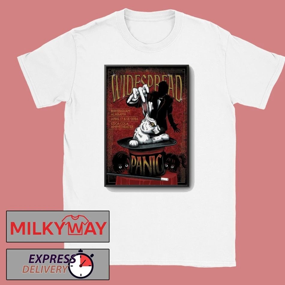 Widespread Panic Birmingham, AL 4 17-18 2026 Poster shirt Unisex T-shirt, Sweatshirt, Hoodie, Long Sleeve Tee - T-Shirt, Sweatshirt, Hoodie