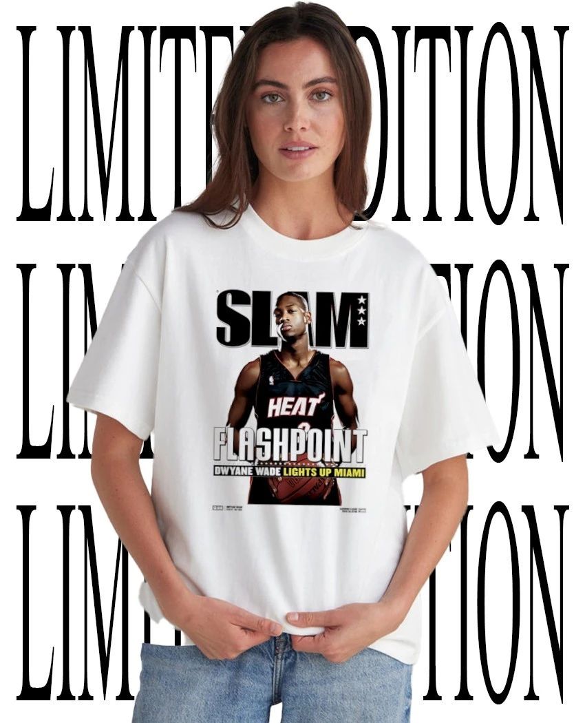 SLAM Flashpoint Dwayne Wade lights up Miami shirt Unisex T-shirt, Sweatshirt, Hoodie, Long Sleeve Tee - T-Shirt, Sweatshirt, Hoodie
