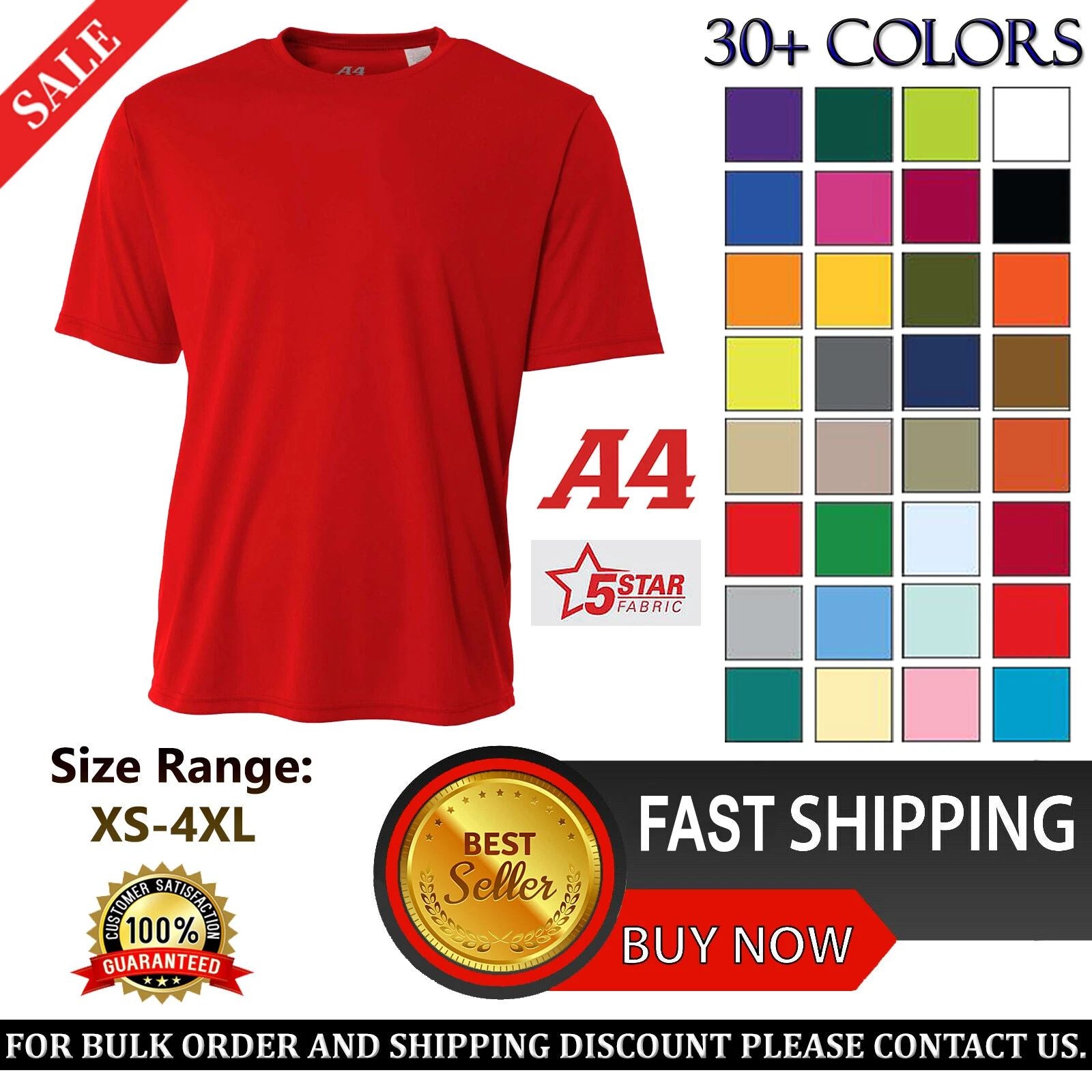 A4 Mens Dri-Fit Workout Running Cooling Performance Crew Jogging T-Shirt - N3142 Unisex T-shirt, Sweatshirt, Hoodie, Long Sleeve Tee - T-Shirt, Sweatshirt, Hoodie