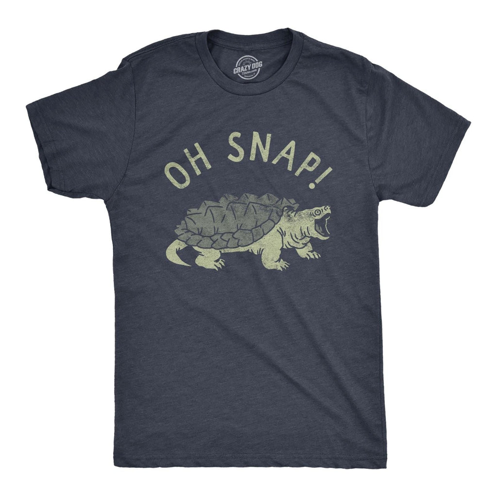 Mens Oh Snap T Shirt Funny Sarcastic Snapping Turtle Joke Tee for Guys Unisex T-shirt, Sweatshirt, Hoodie, Long Sleeve Tee - T-Shirt, Sweatshirt, Hoodie