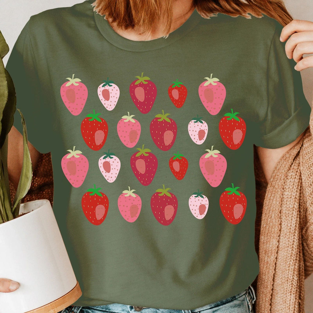 Strawberries Fruit Strawberry Plant Gardening Shirt Gardener Tee T-Shirt #GD Unisex T-shirt, Sweatshirt, Hoodie, Long Sleeve Tee - T-Shirt, Sweatshirt, Hoodie