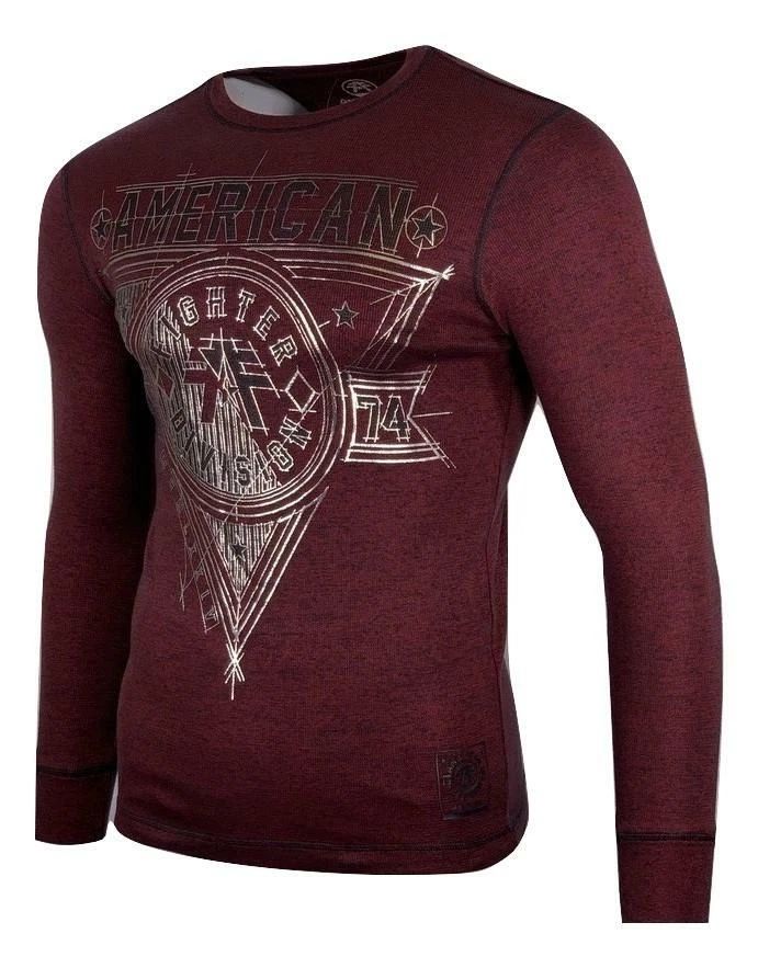 AMERICAN FIGHTER SIENA HEIGHTS Men's T-Shirt L/S THERMAL Unisex T-shirt, Sweatshirt, Hoodie, Long Sleeve Tee - T-Shirt, Sweatshirt, Hoodie