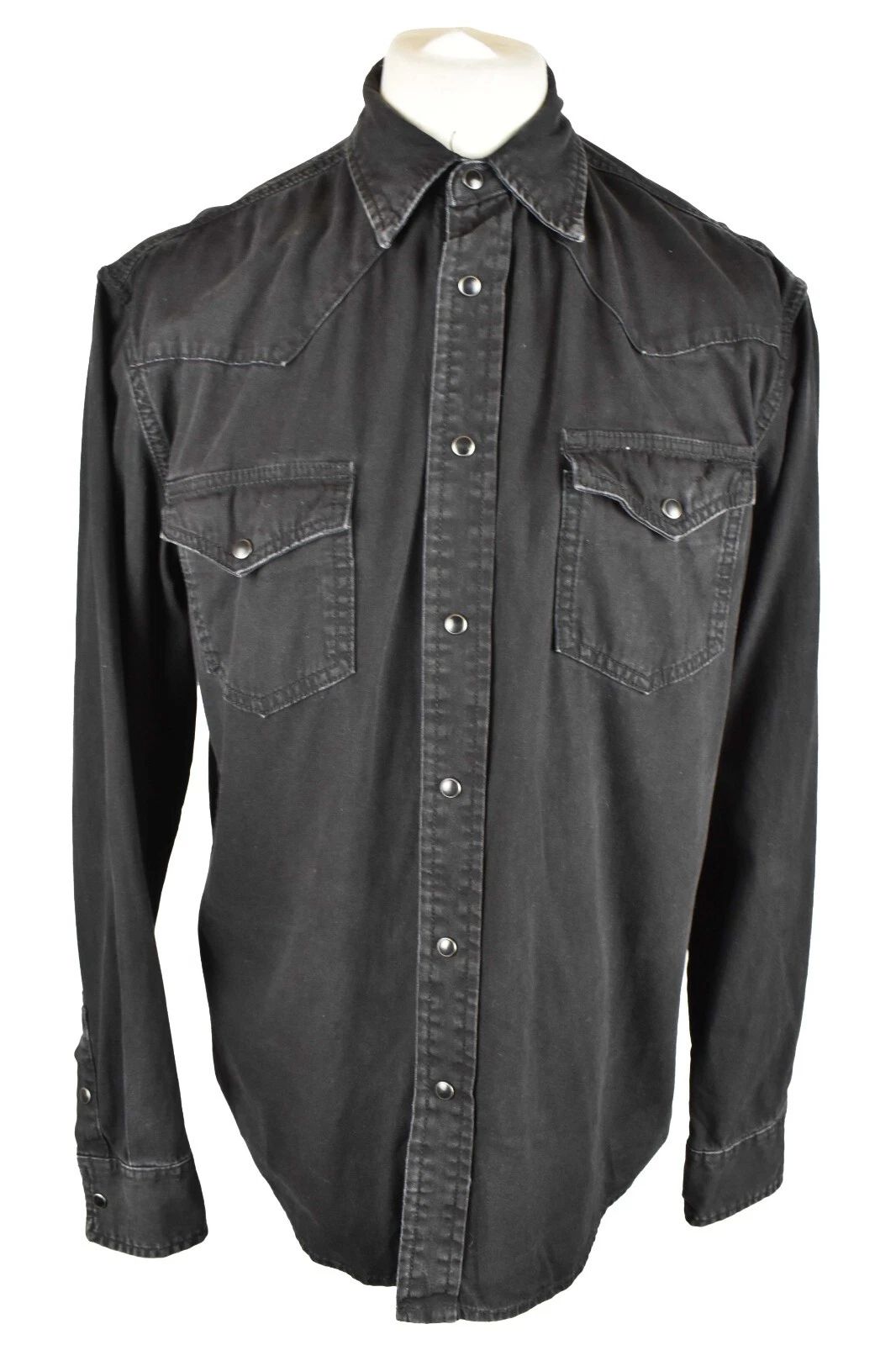 PULL&BEAR Black Long Sleeve Shirt size L Mens Regular Outdoors Outerwear Unisex T-shirt, Sweatshirt, Hoodie, Long Sleeve Tee - T-Shirt, Sweatshirt, Hoodie