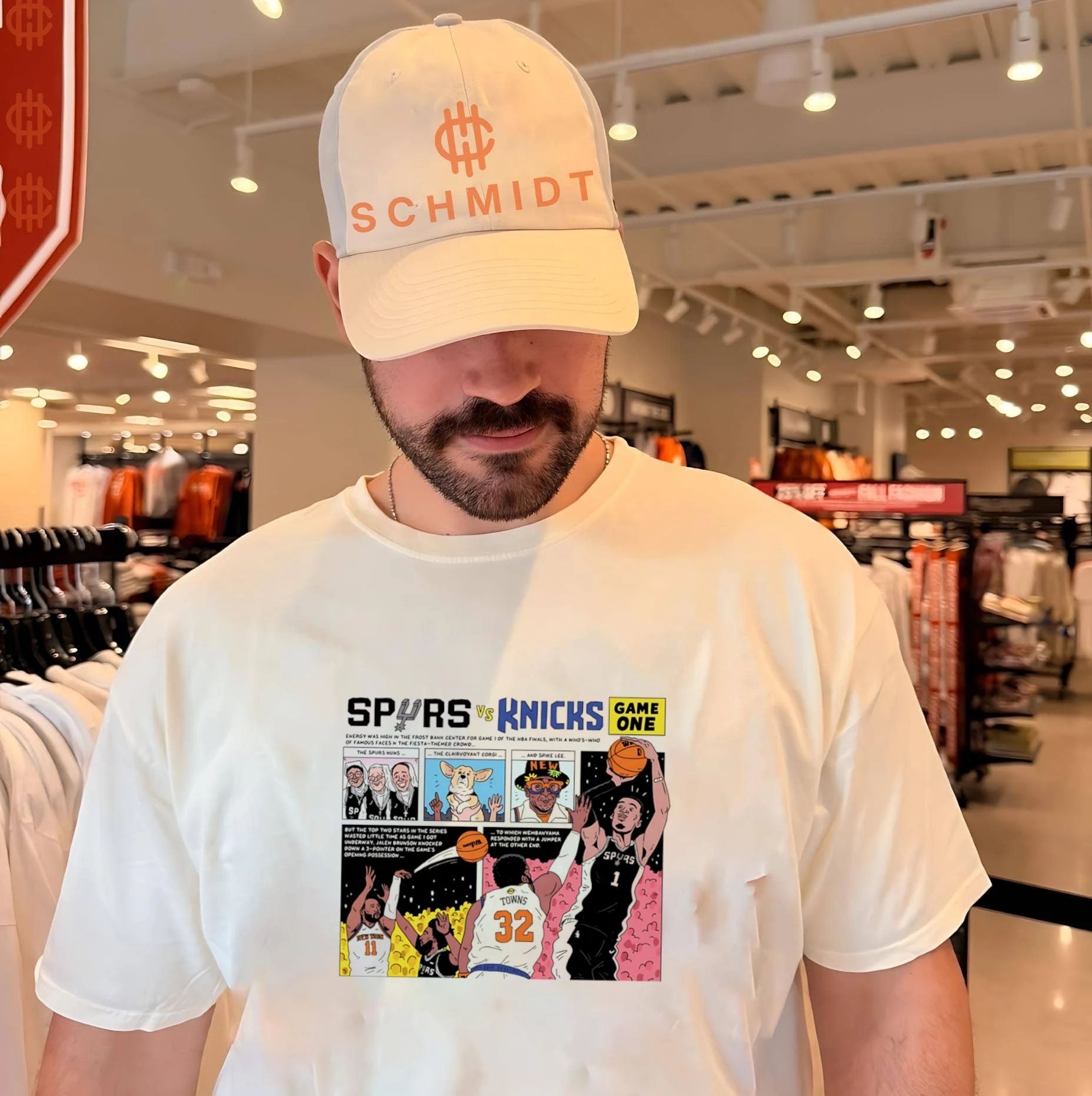 Spurs vs Knicks Game One comic shirt Unisex T-shirt, Sweatshirt, Hoodie, Long Sleeve Tee - T-Shirt, Sweatshirt, Hoodie