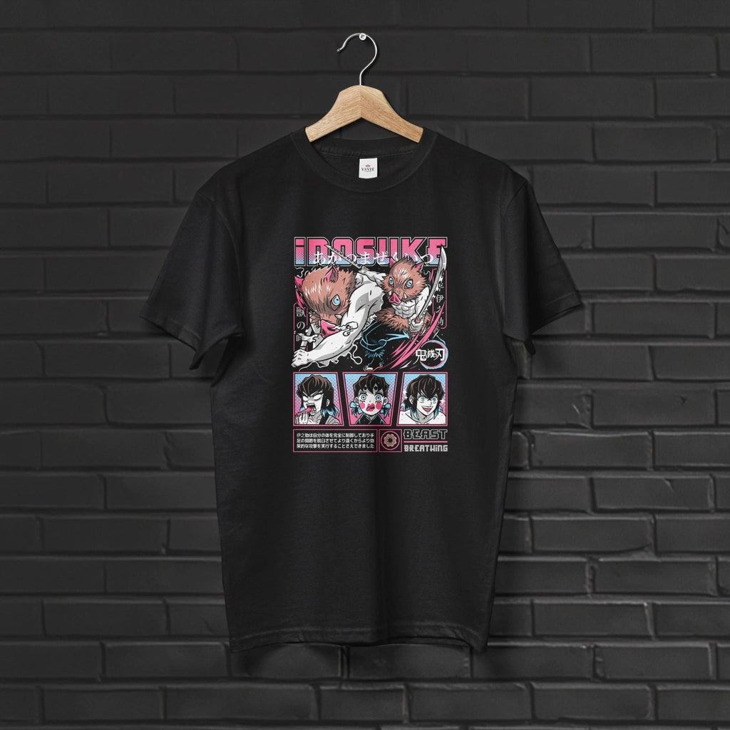 Inosuke Hashibira T Shirt Beast Breathing Graphic Cotton Streetwear Tee Unisex T-shirt, Sweatshirt, Hoodie, Long Sleeve Tee - T-Shirt, Sweatshirt, Hoodie