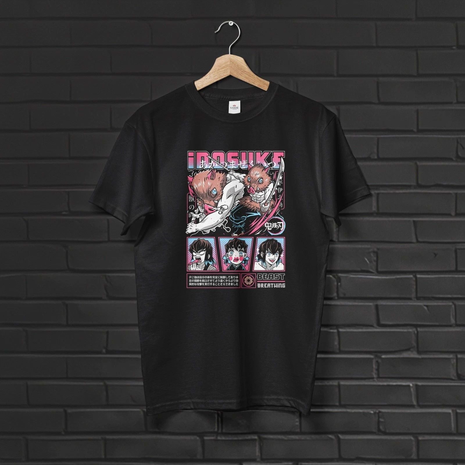 Inosuke Hashibira T Shirt Beast Breathing Graphic Cotton Streetwear Tee Unisex T-shirt, Sweatshirt, Hoodie, Long Sleeve Tee - T-Shirt, Sweatshirt, Hoodie